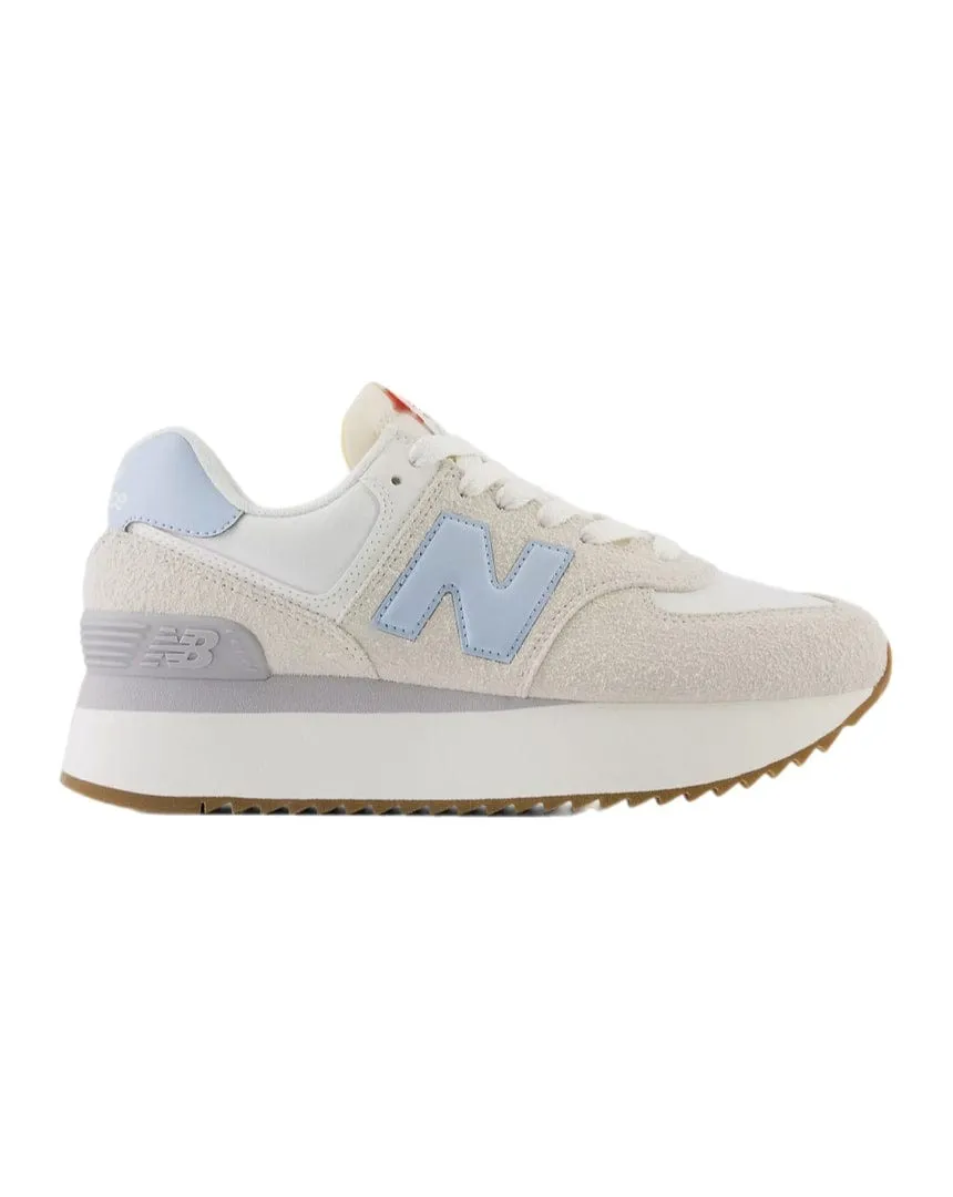 Women's New Balance 574  - Beige / White