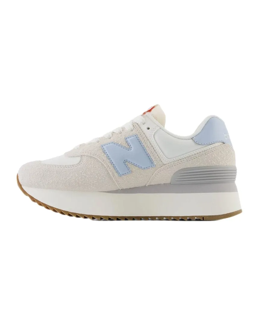 Women's New Balance 574  - Beige / White